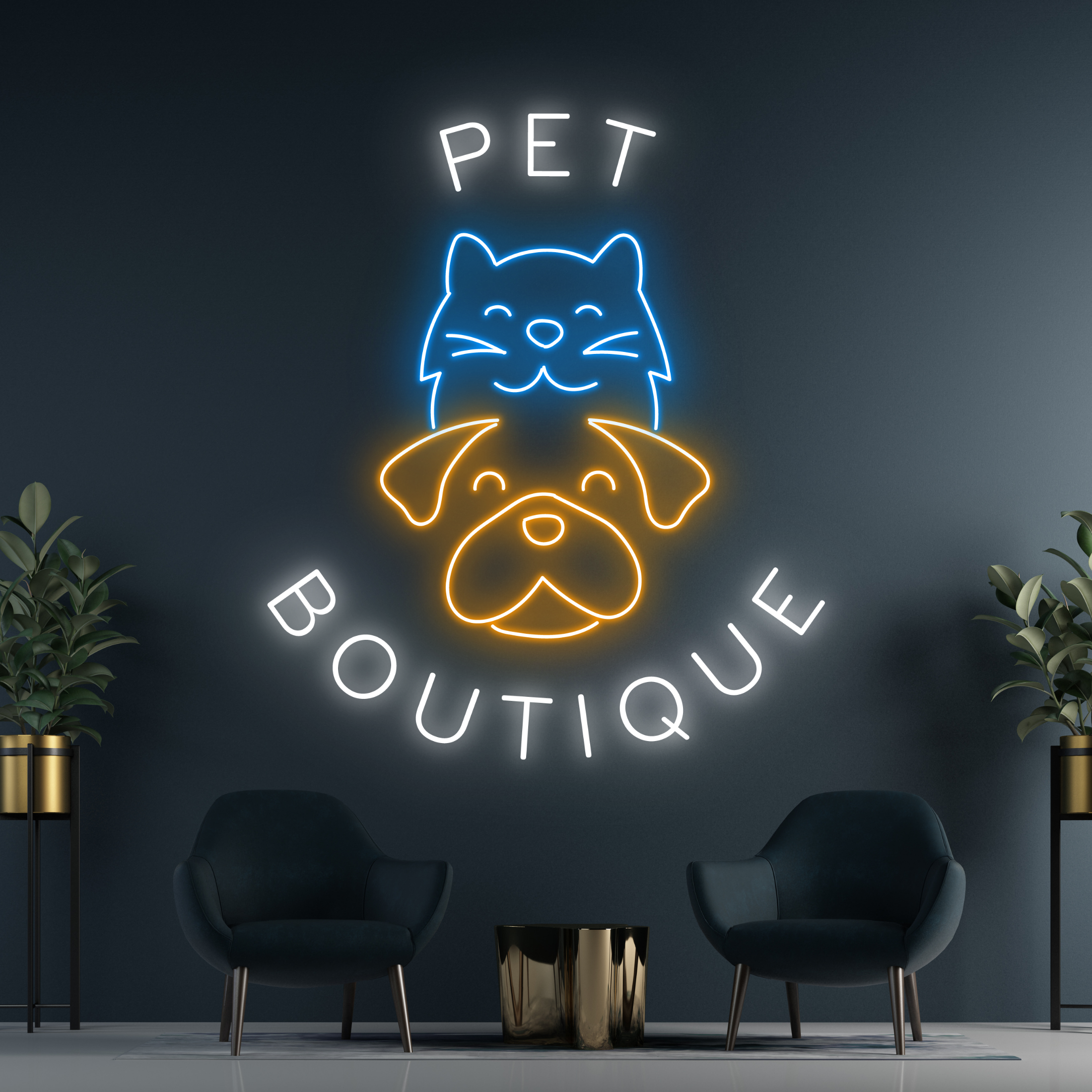 Pet Boutique Neon Signs Signboard for Pet Salon Shop