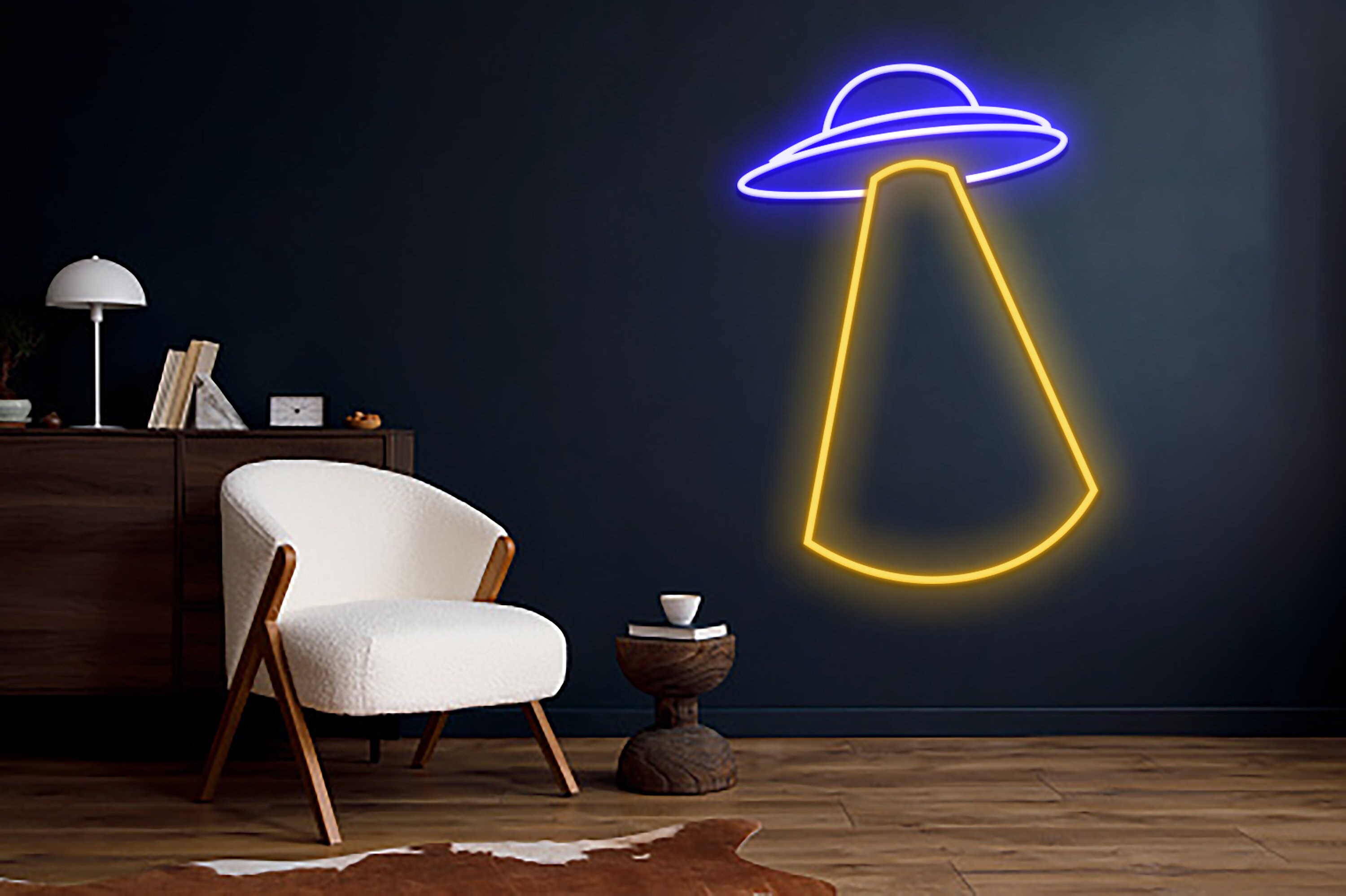 UFO Astronaut Neon Signs