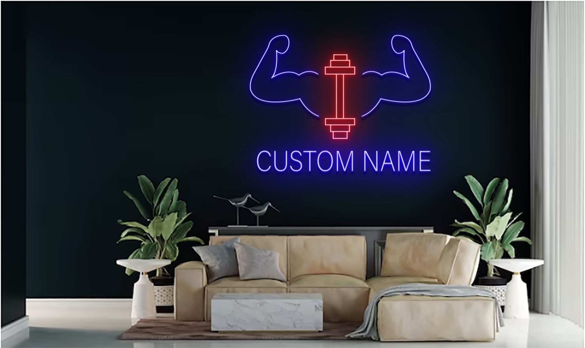 Custom Name Gym Fitness Neon Sign