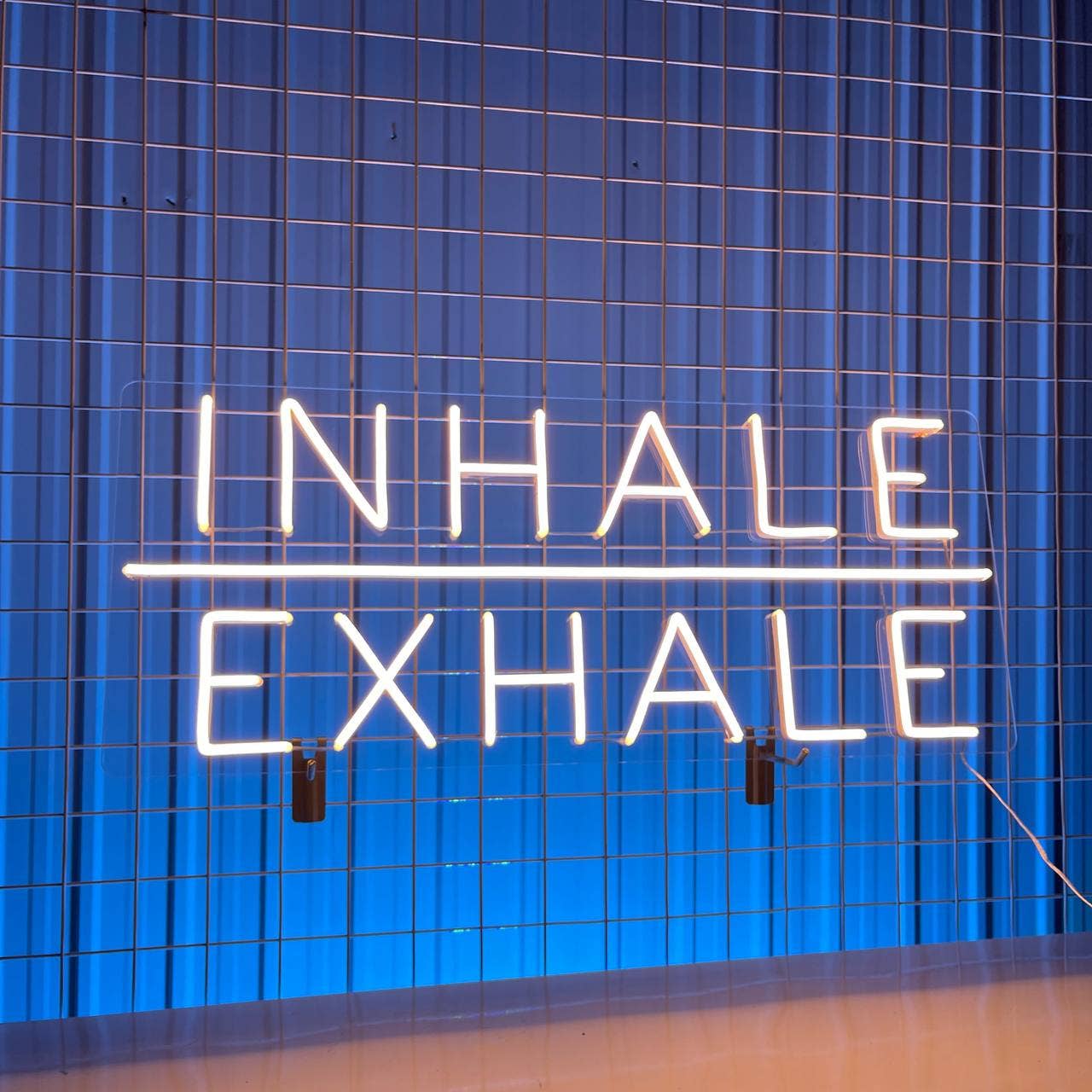 Inhale Exhale Neon Signs Therapy Pilates Wall Decor