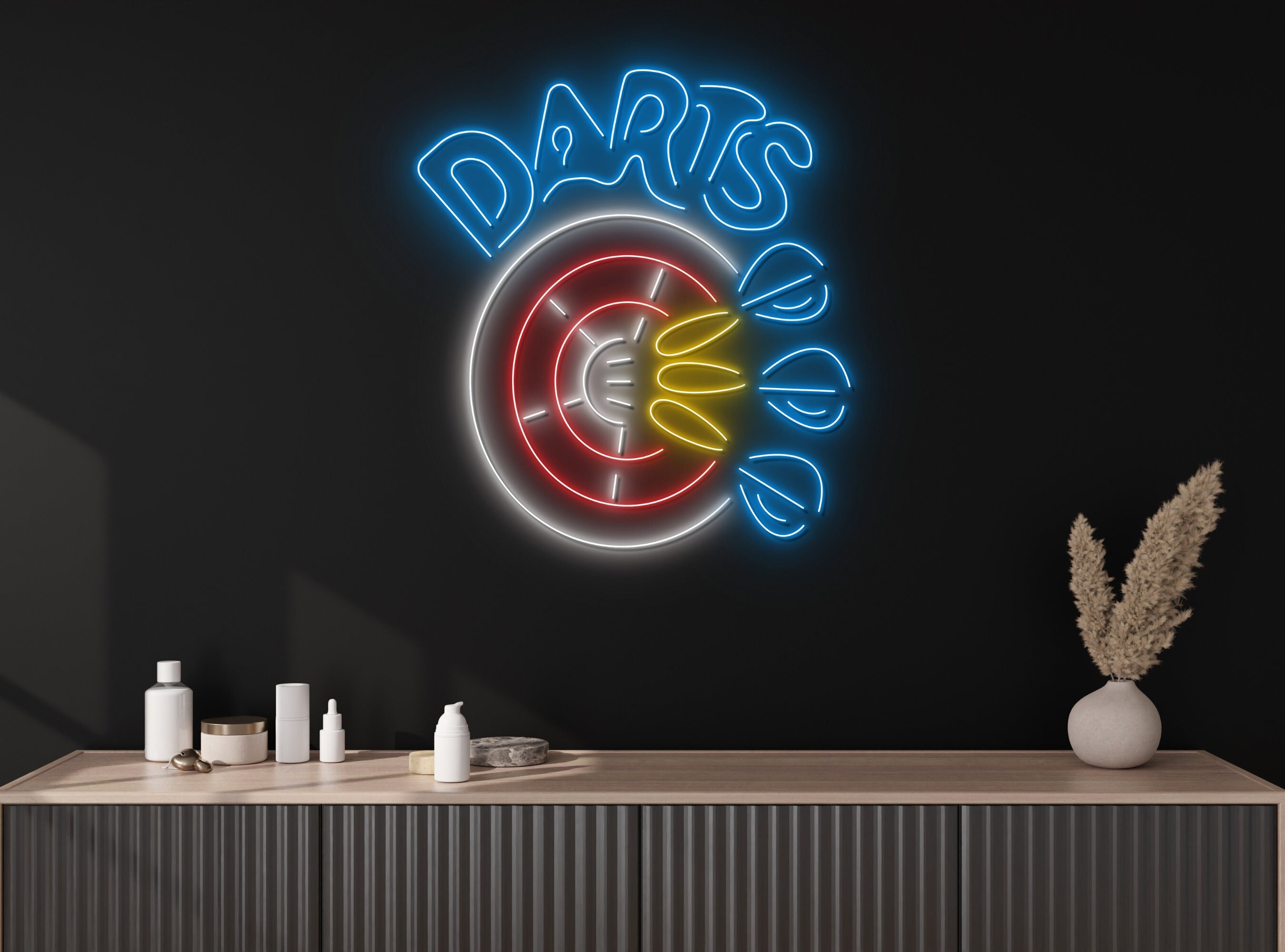 Target With Dart Neon Sign Wall Decoration Gift