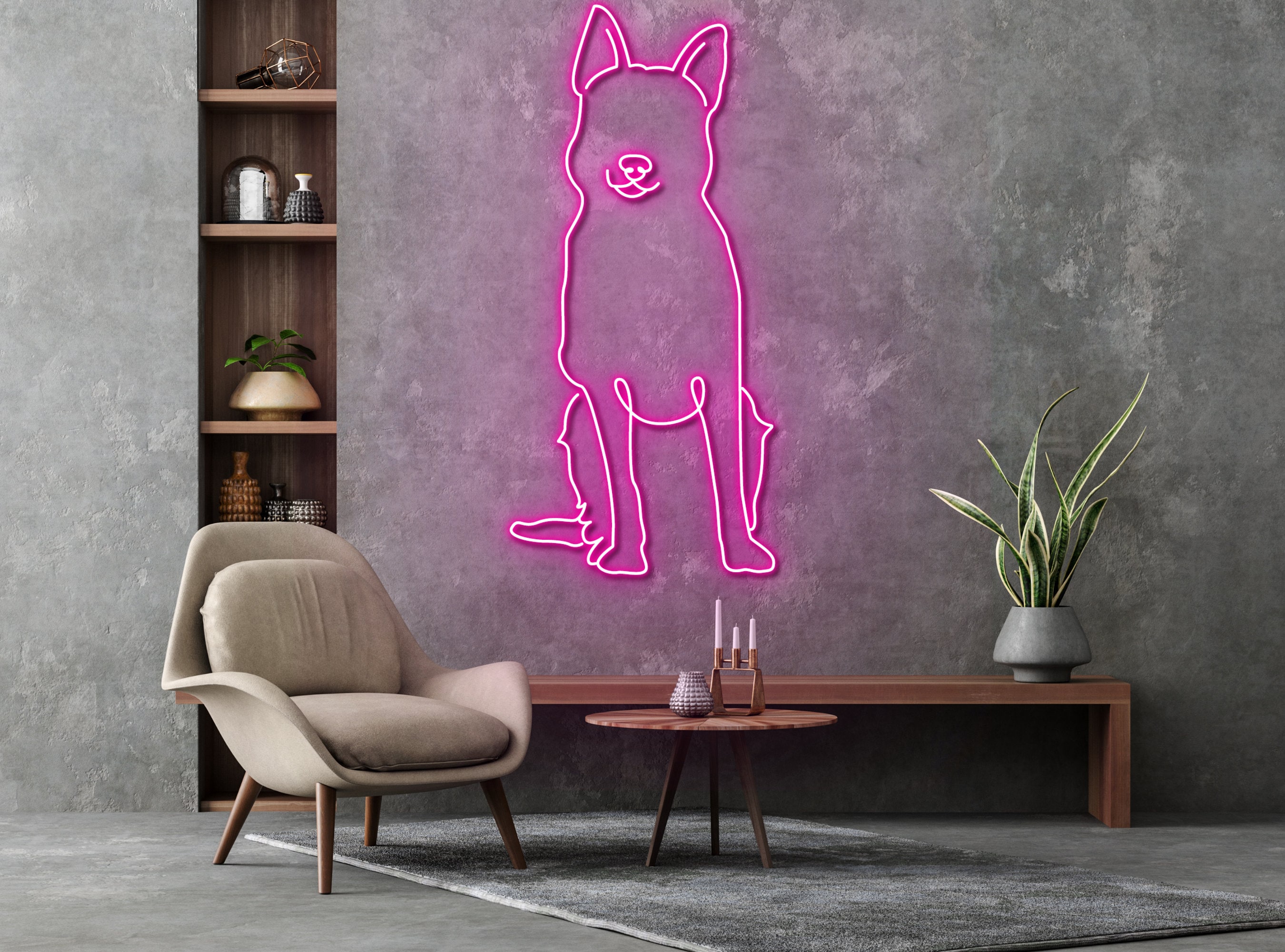 German Shepherd Dog Neon Sign Wall Decoration