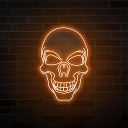 Skeleton Neon Signs Creepy Halloween LED Light Wall Decor