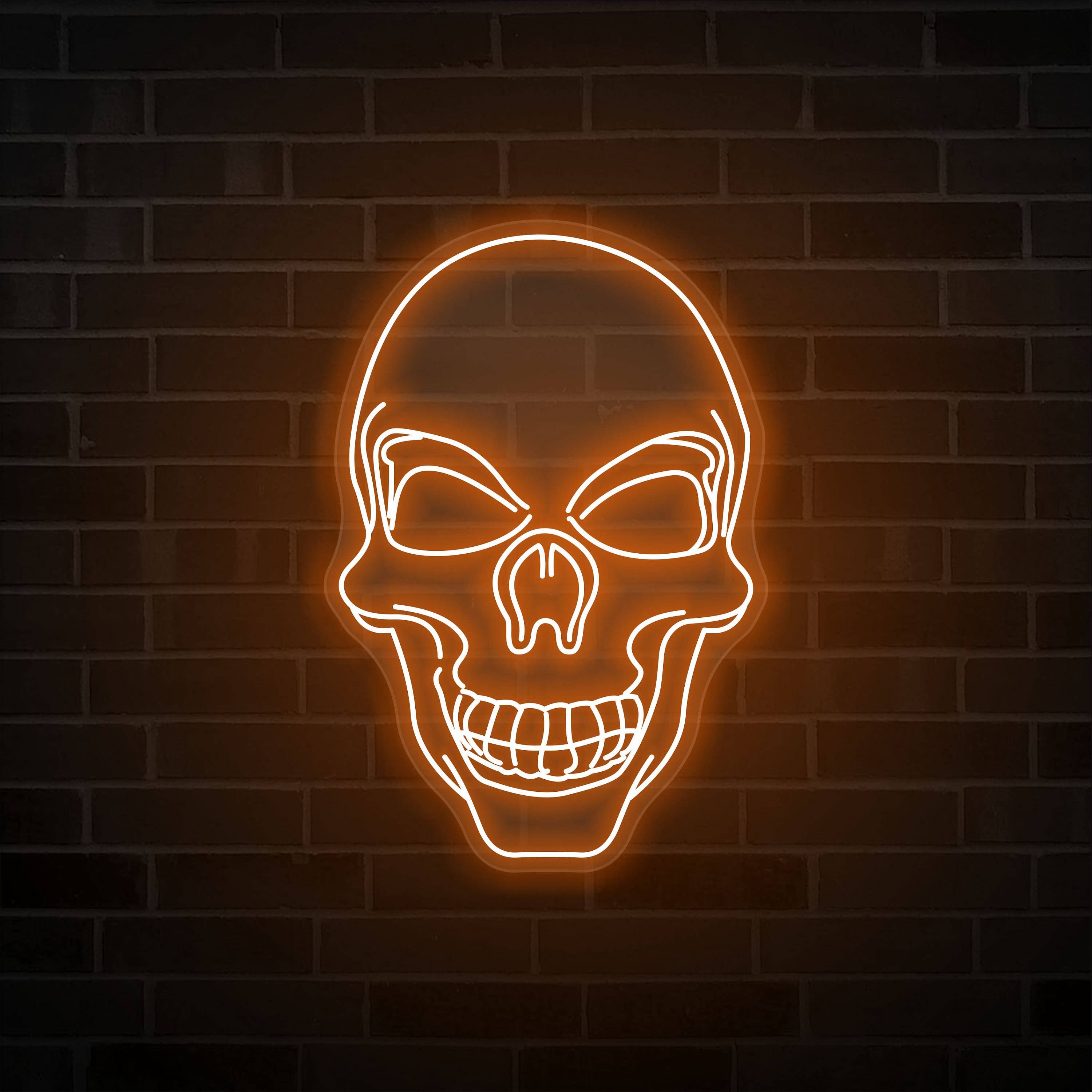 Skeleton Neon Signs Creepy Halloween LED Light Wall Decor