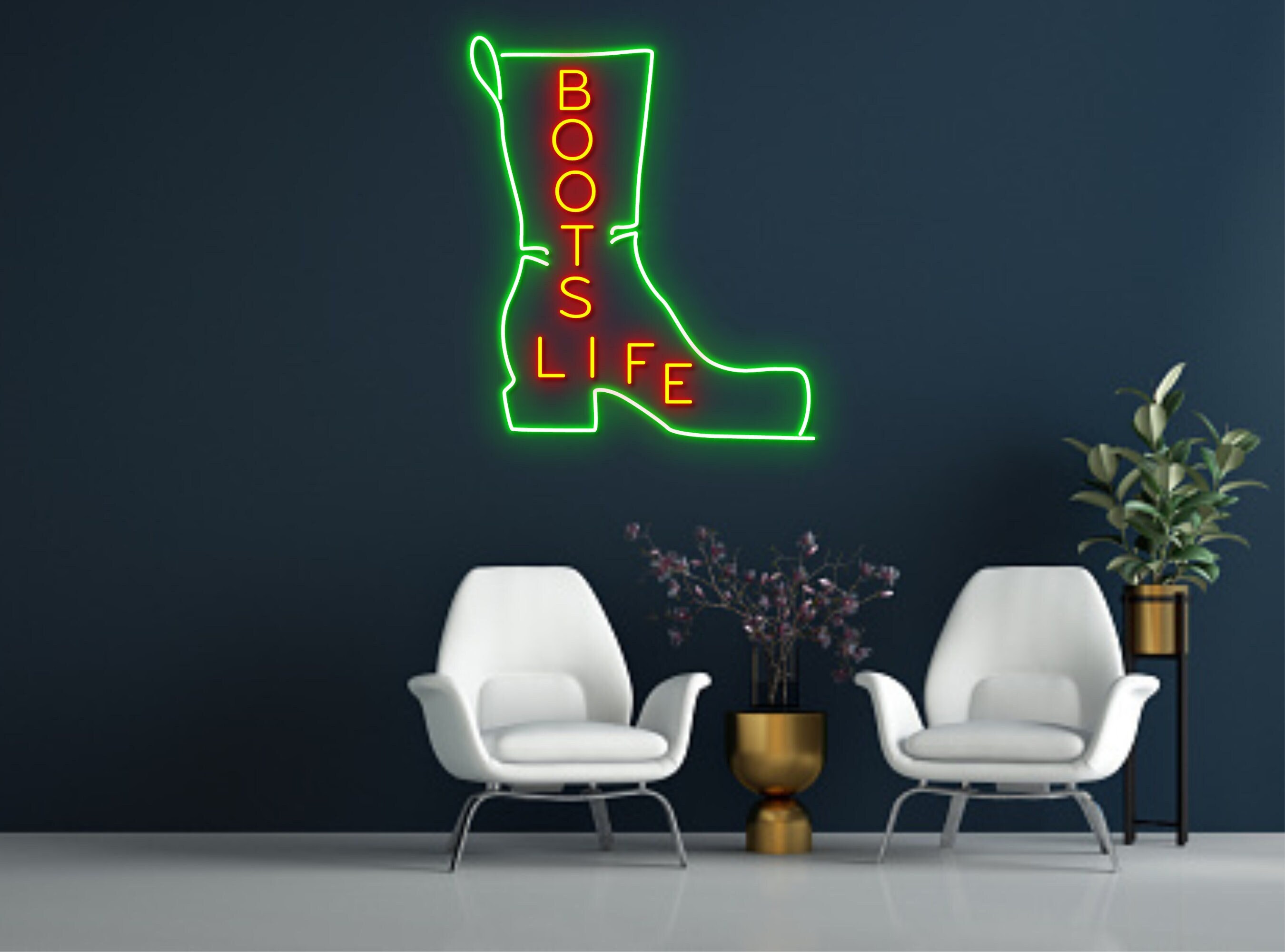 Cowboy Boot Life Neon Sign