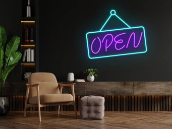 Open Welcome Hanging Neon Signs Store Bar Pub Decor