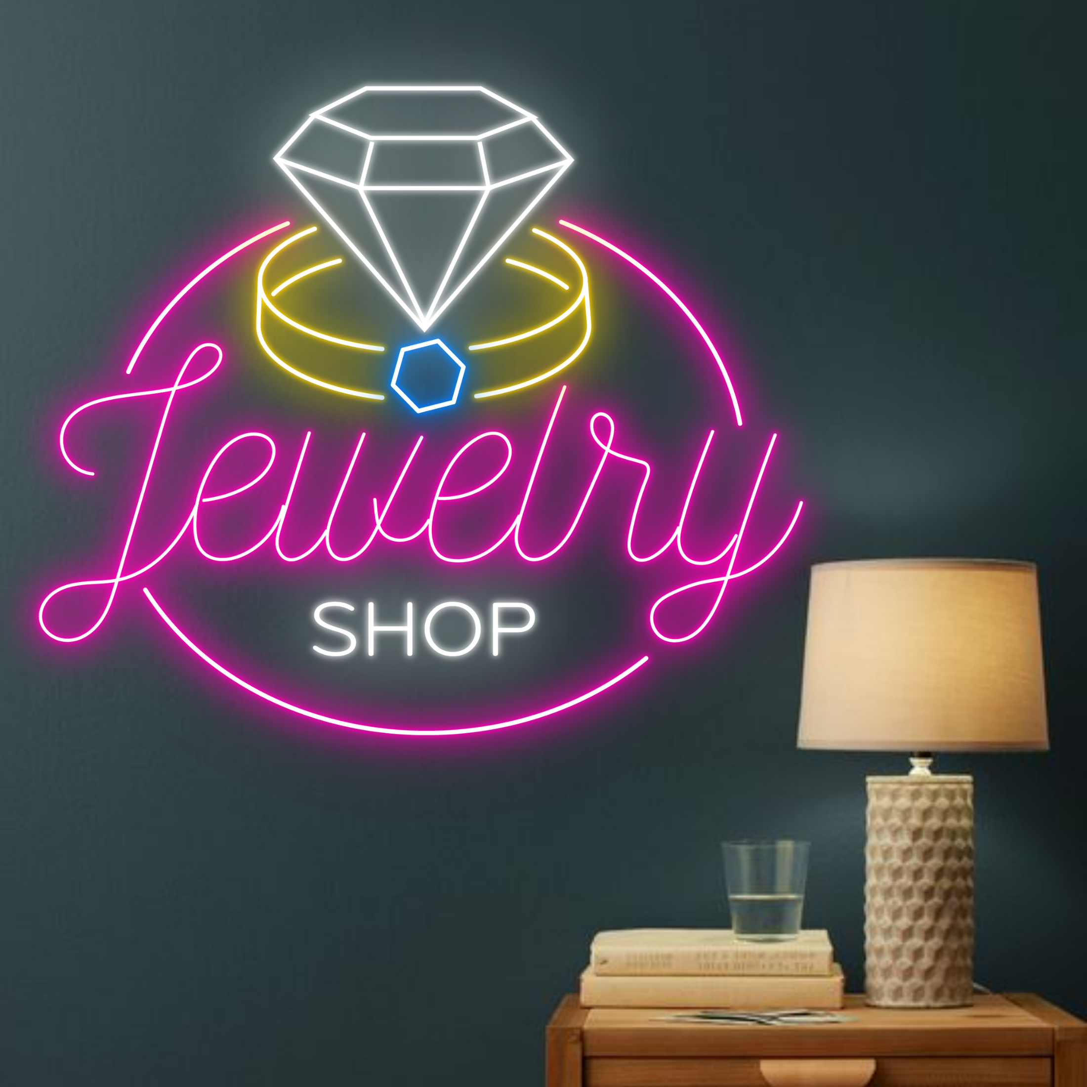 Jewelry Shop Neon Sign Jewelry Shop Store Decor Signboard