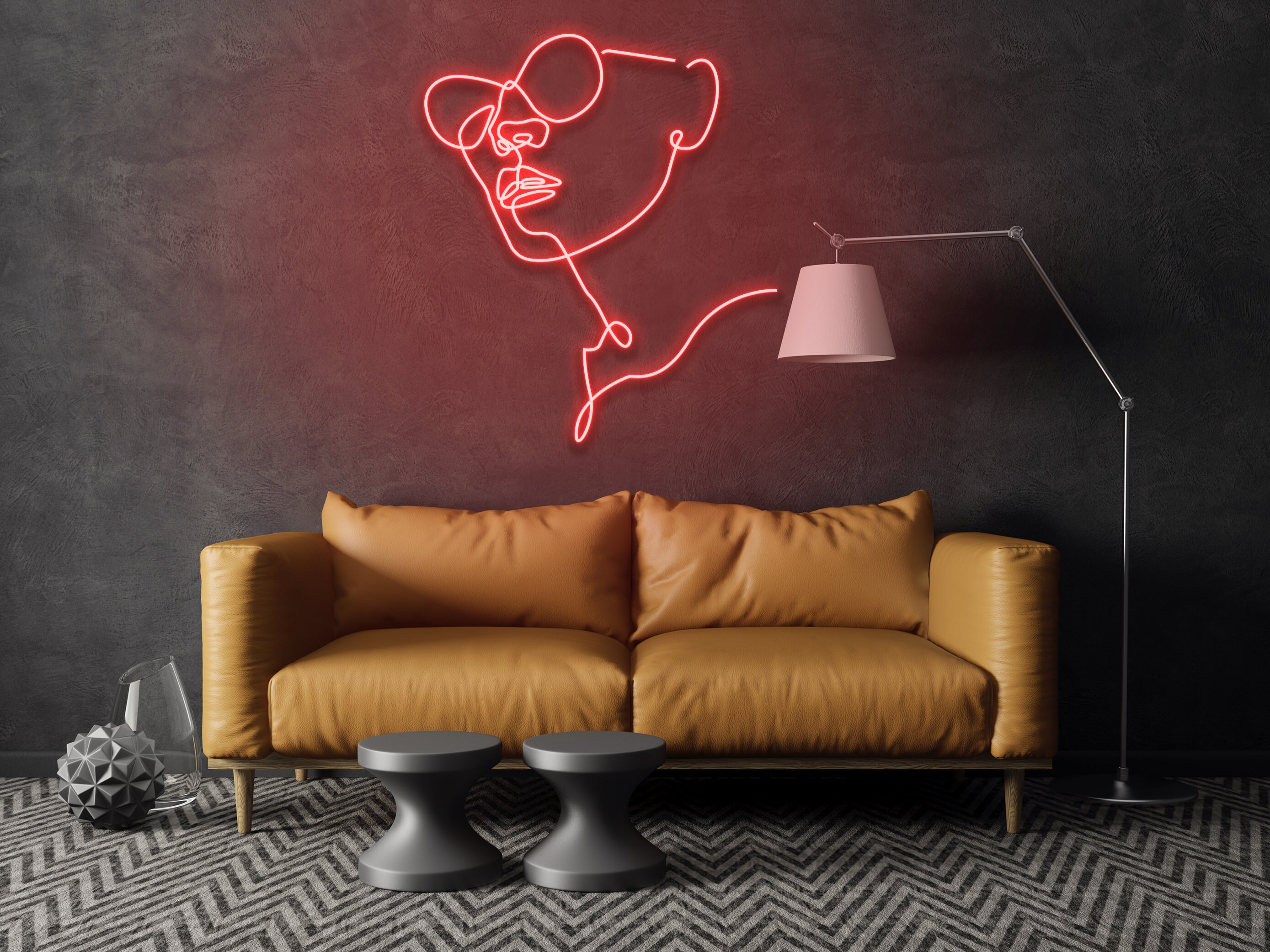 Girl With Sunglasses Neon Sign Custom Neon Sign