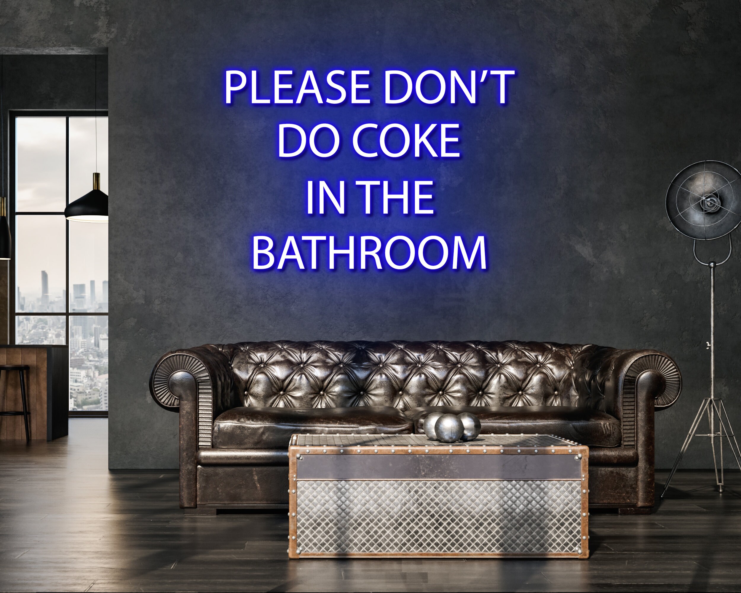 Please Don't Do Coke In The Bathroom Neon Sign