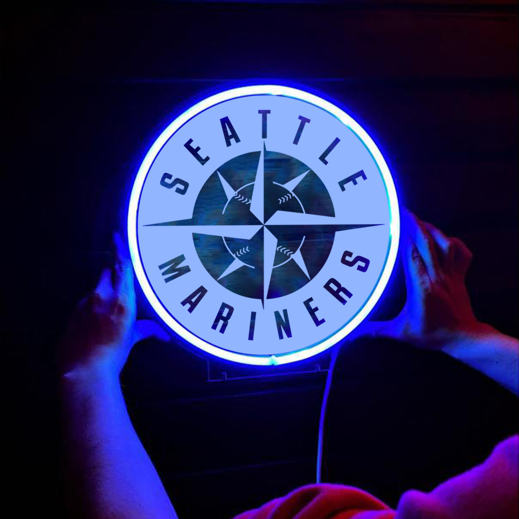 Seattle Mariners Baseball Laser Sign