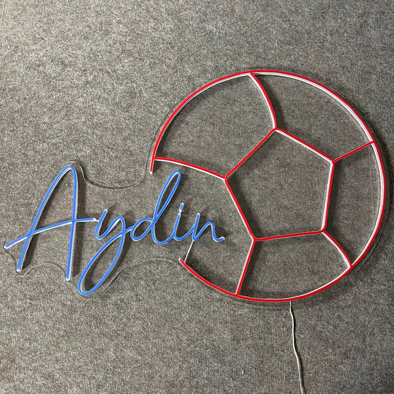 Personalize Name Ball Neon Sign Football Sporty Decor