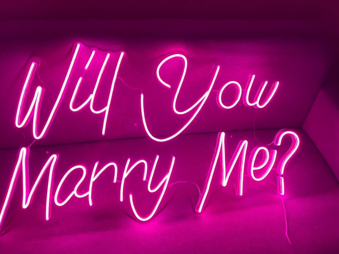 Will You Merry Me ? Neon Sign Propose Gifts