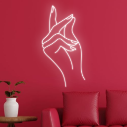 Hand Neon Sign Nails Salon Shop Wall Decor