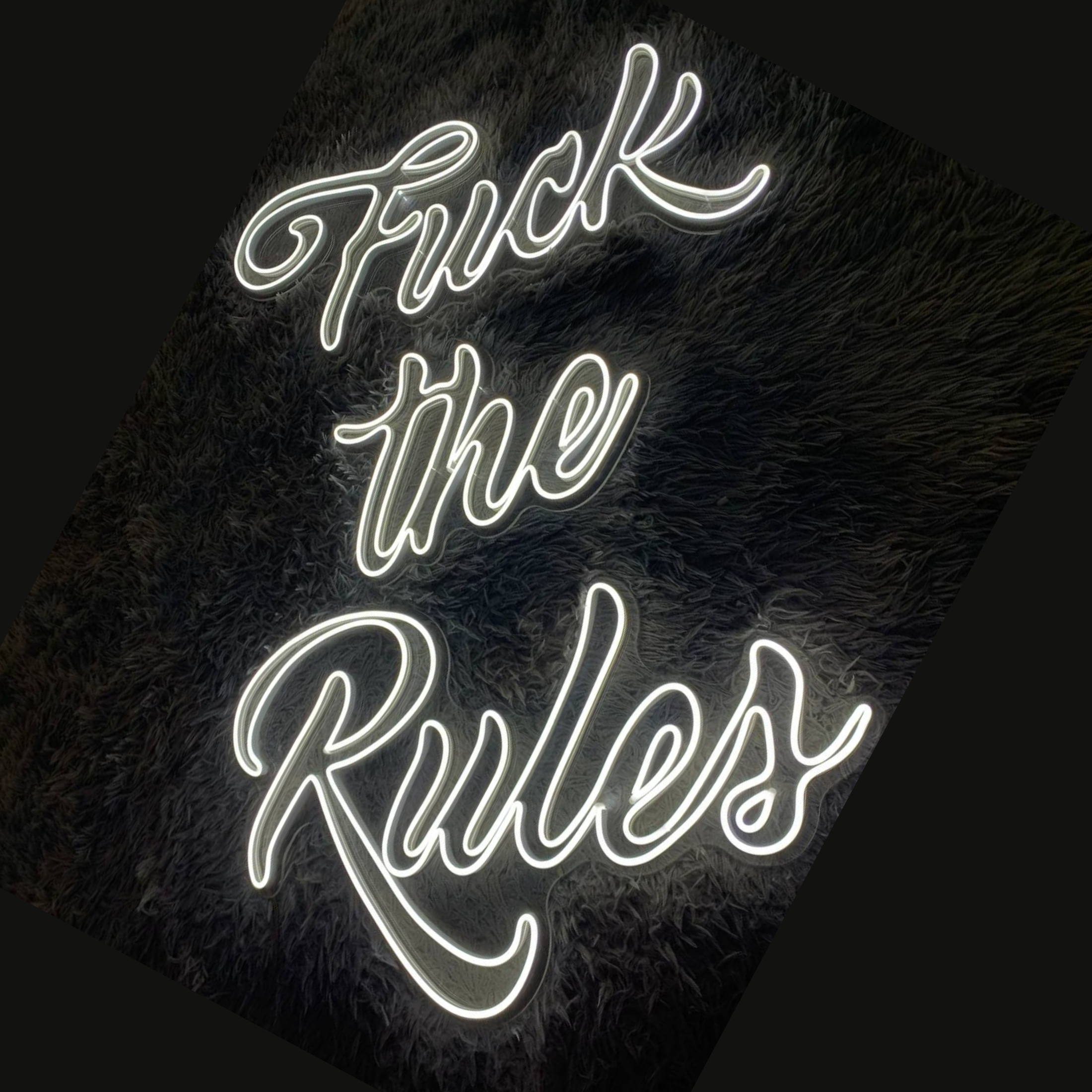 Fuck The Rules Neon Sign Long-Lasting Lights Wall Decor