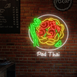 Pad Thai Neon Sign Thailand Restaurant Wall Decor