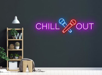 Chill Out Karaoke Club Party Night Neon Sign