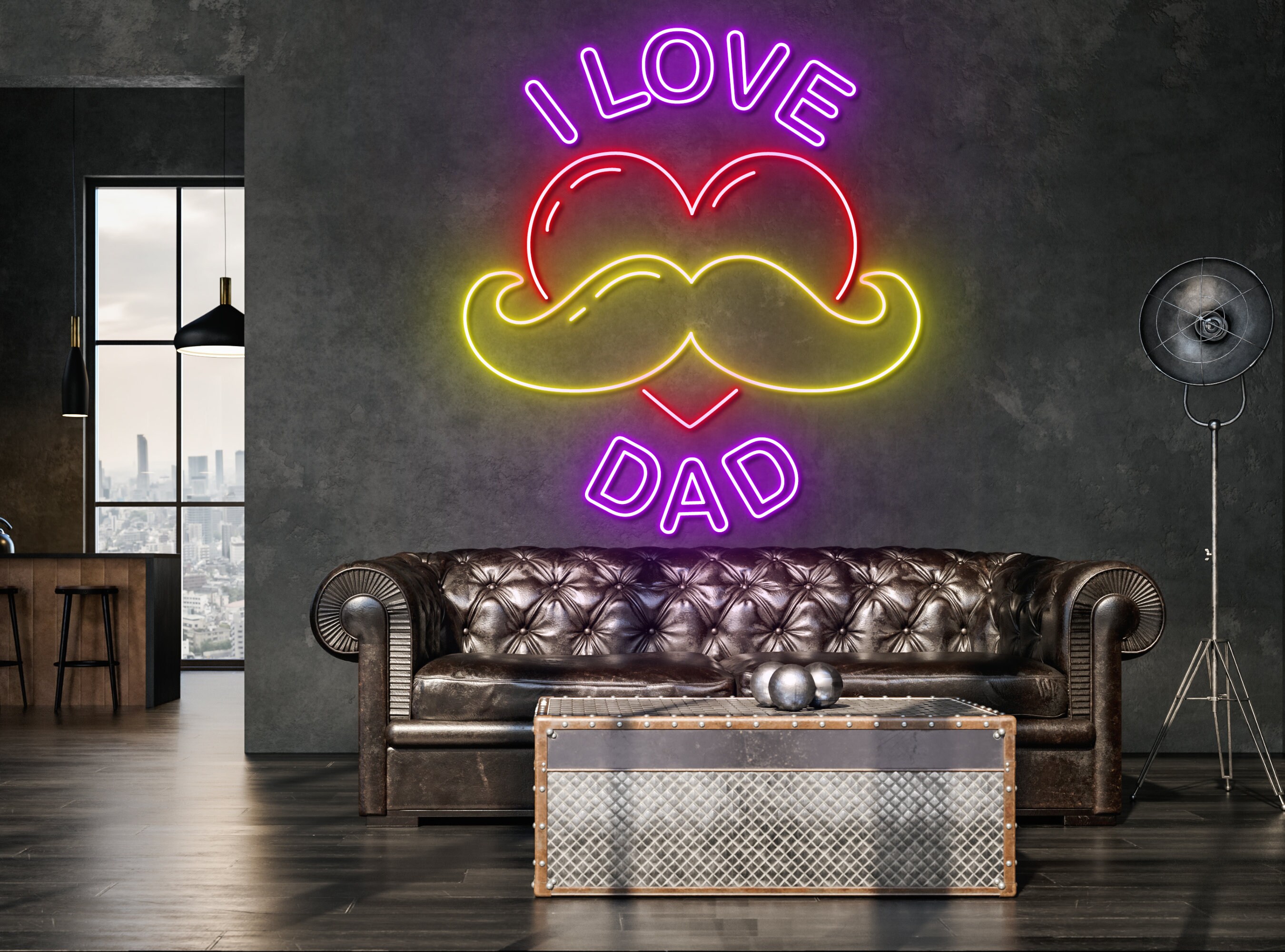 I Love Dad Neon Sign Father Day Idea