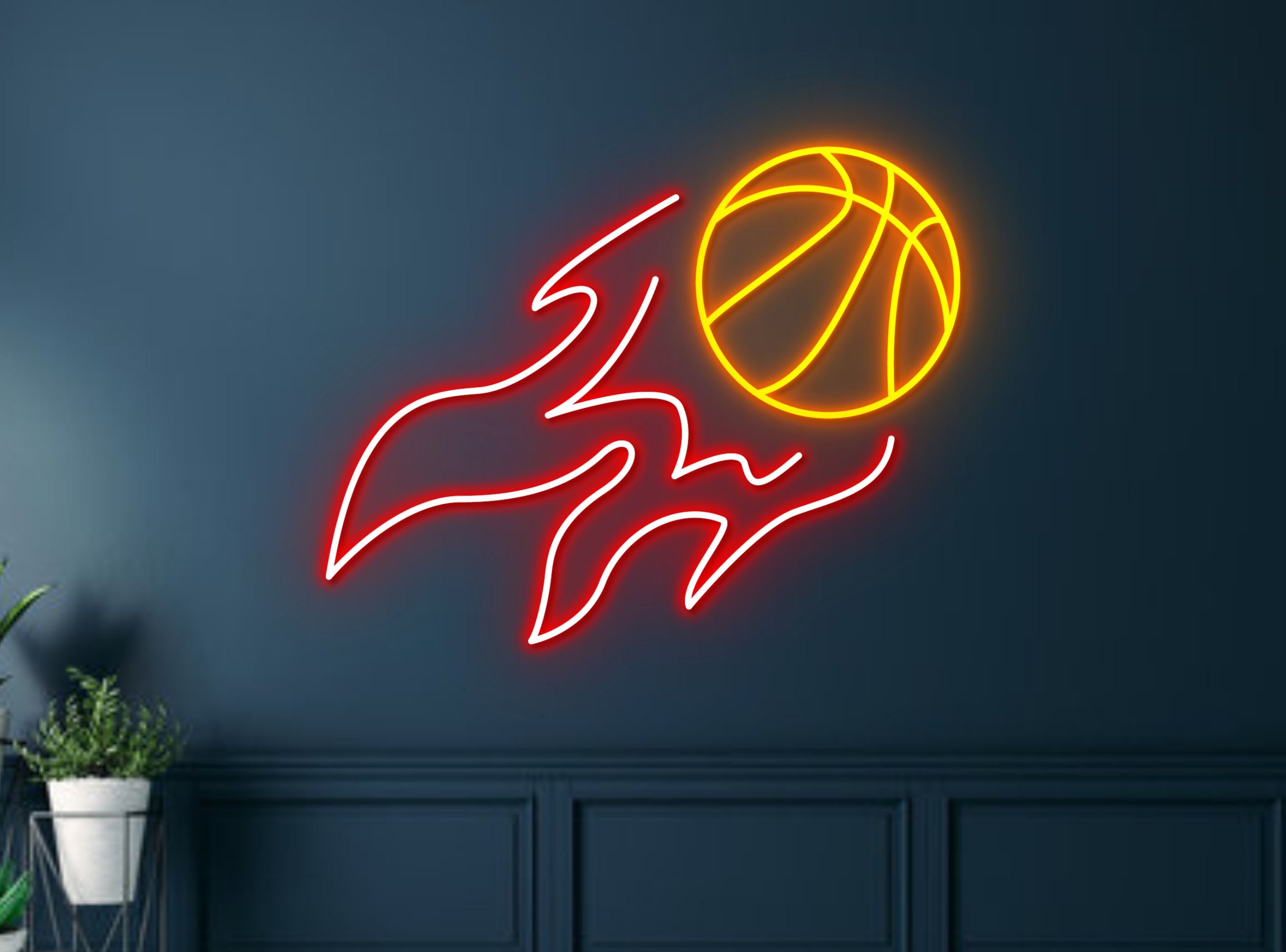 Basketball Ball Neon Signs