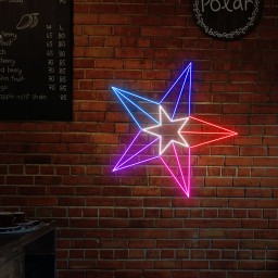 Flash Star Neon Sign Wall Art Decor