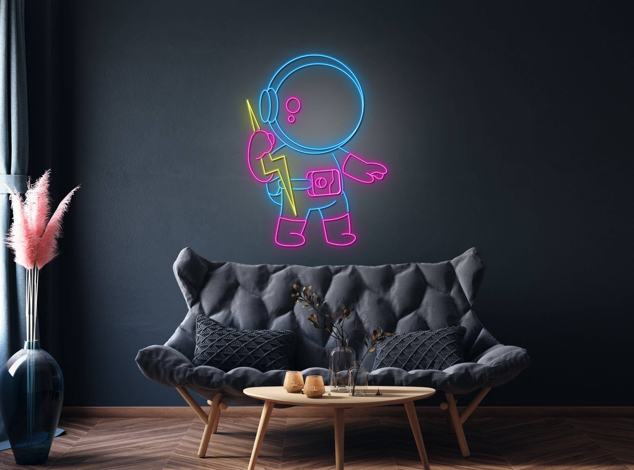 Cute Astronaut Boy Neon Sign