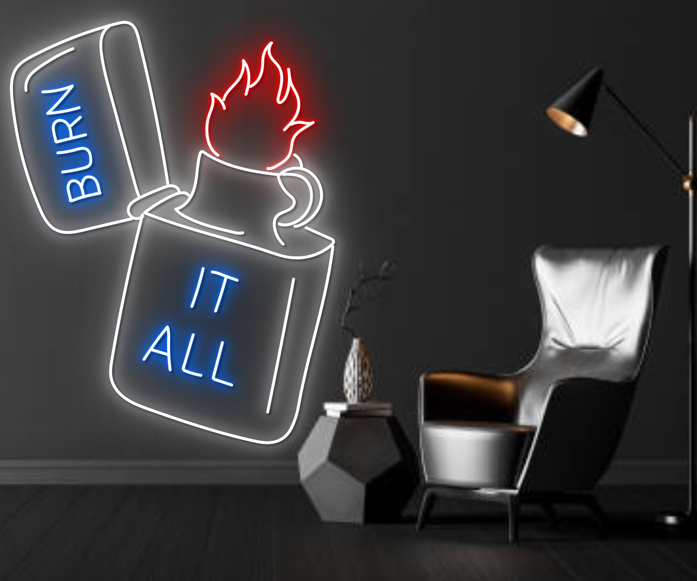 Zippo Lighter Neon Sign Wall Decoration
