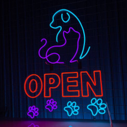 Open Pet Shop Neon Signs Welcome Sign for Pet Salon Vet