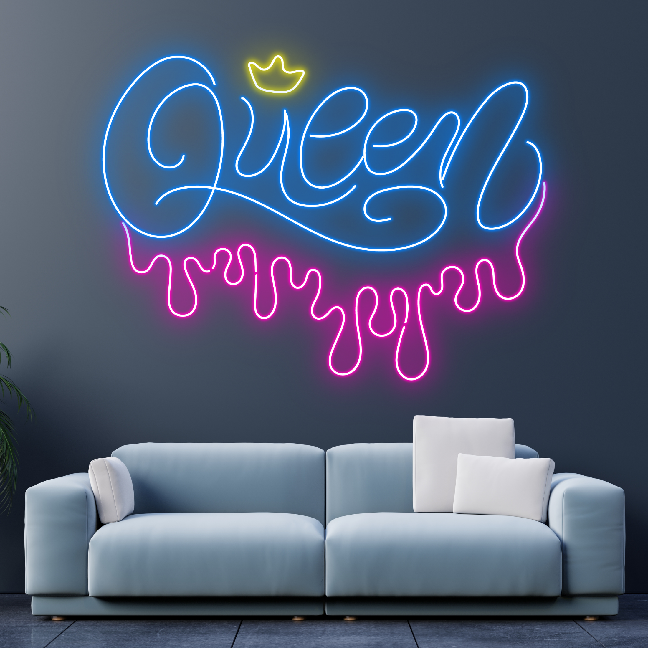 Queen Neon Sign Boutique Wall Long-lasting Lights Decor