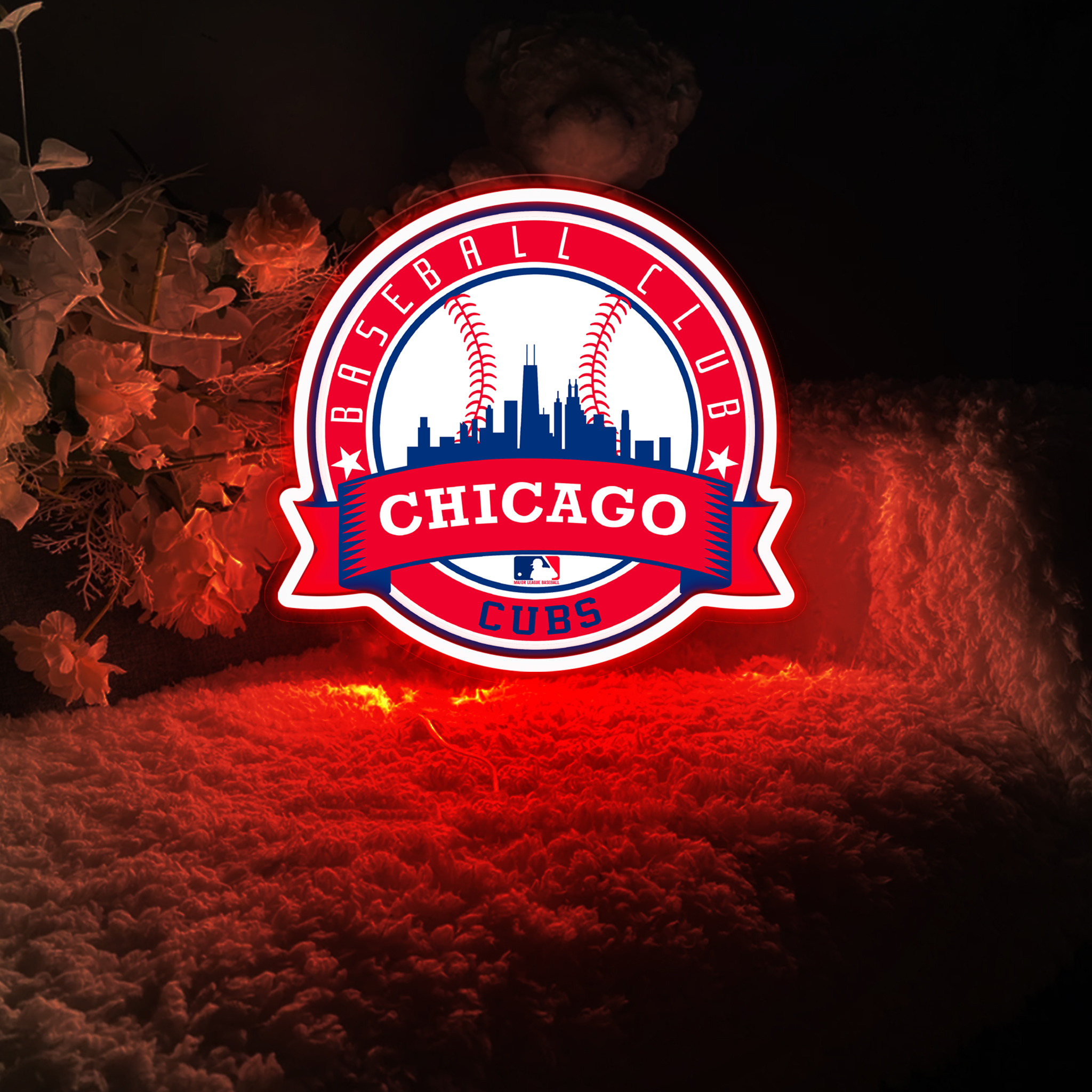 Chicago Cubs Baseball Team UV Sign