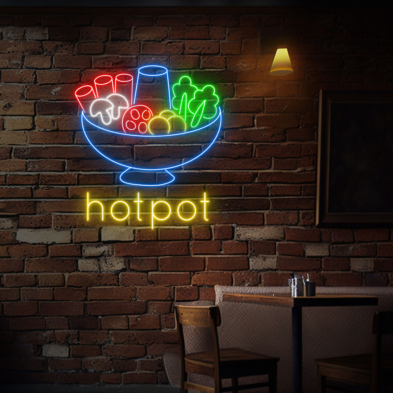 Hotpot Neon Sign Restaurant Wall Art Decor