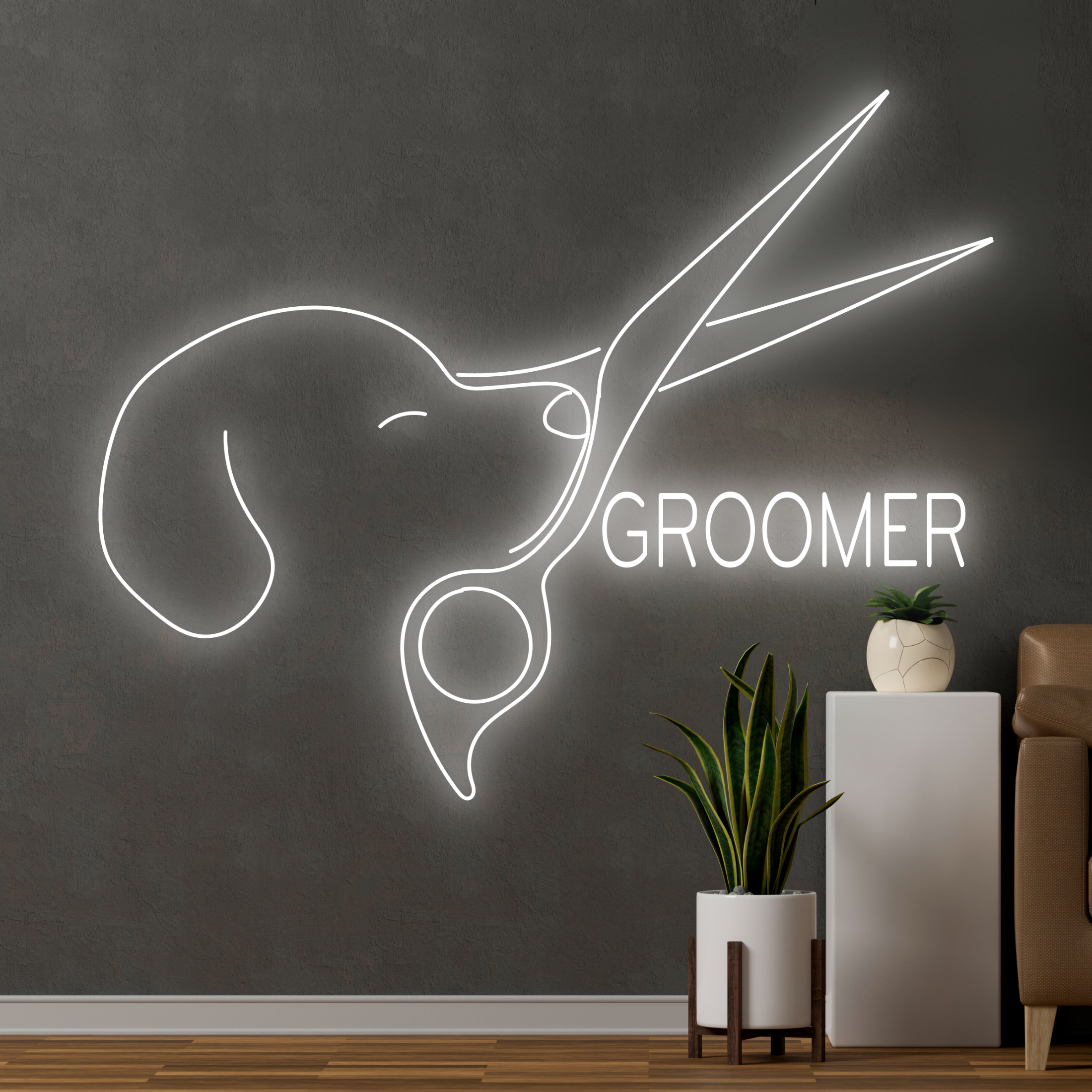 Pet Groomer Neon Sign Pet Shop Decor