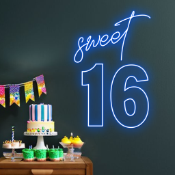 Personalize Sweet 16 Neon Sign Birthday Party Decor