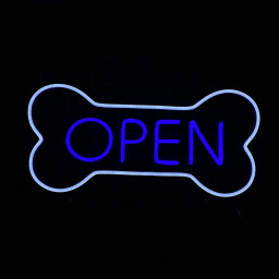 Open Vet Pet Shop Neon Signs Welcome Sign for Pet Salon