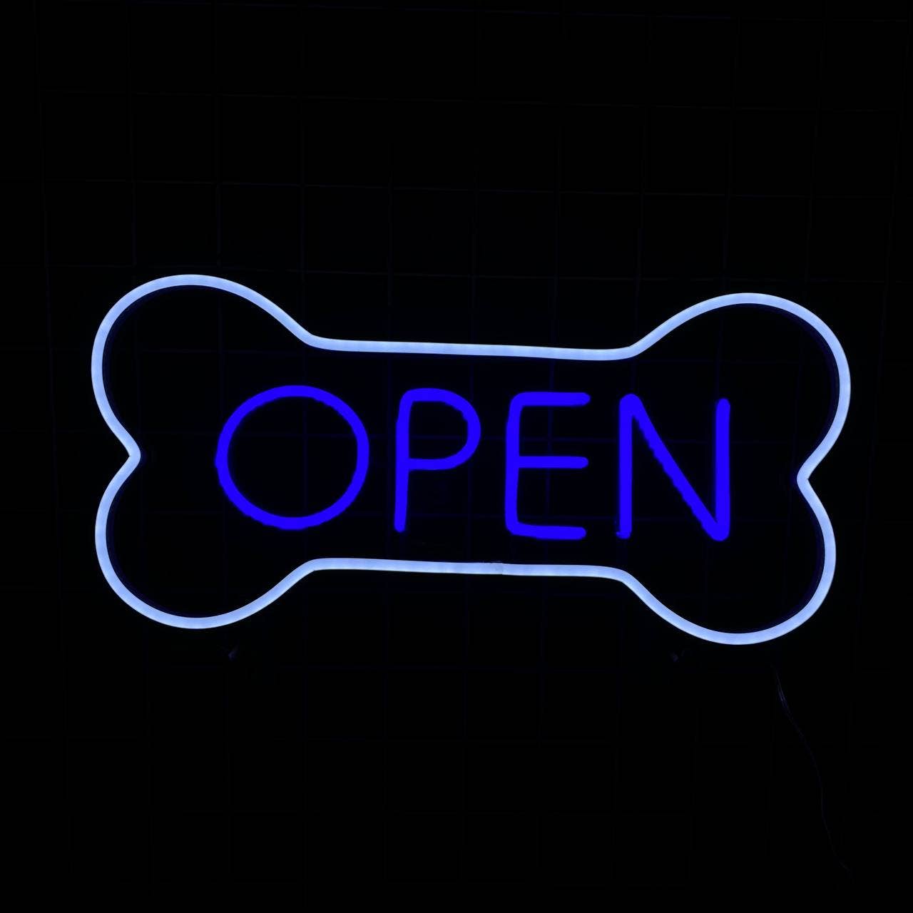 Open Vet Pet Shop Neon Signs Welcome Sign for Pet Salon