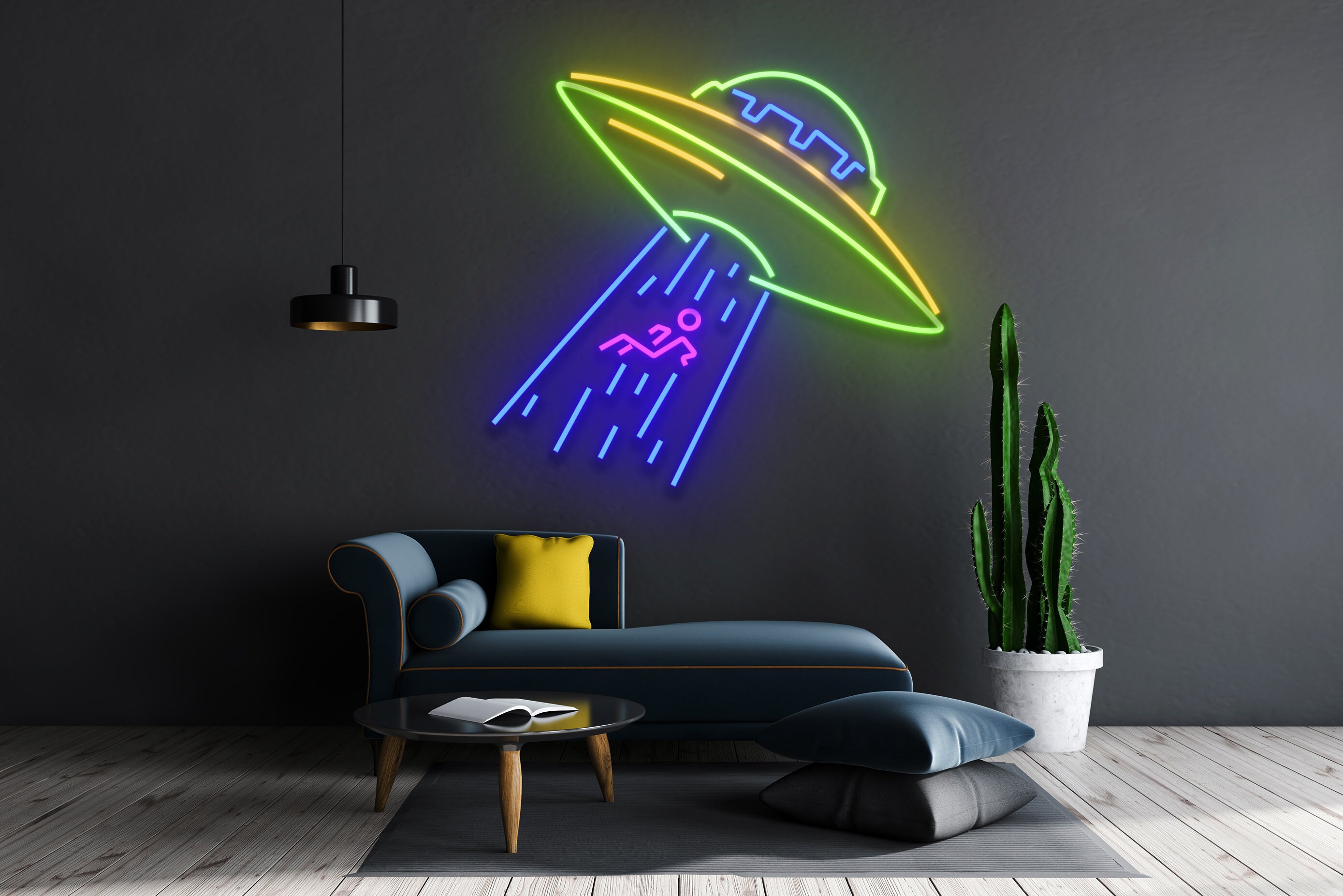 UFO Astronaut Neon Signs