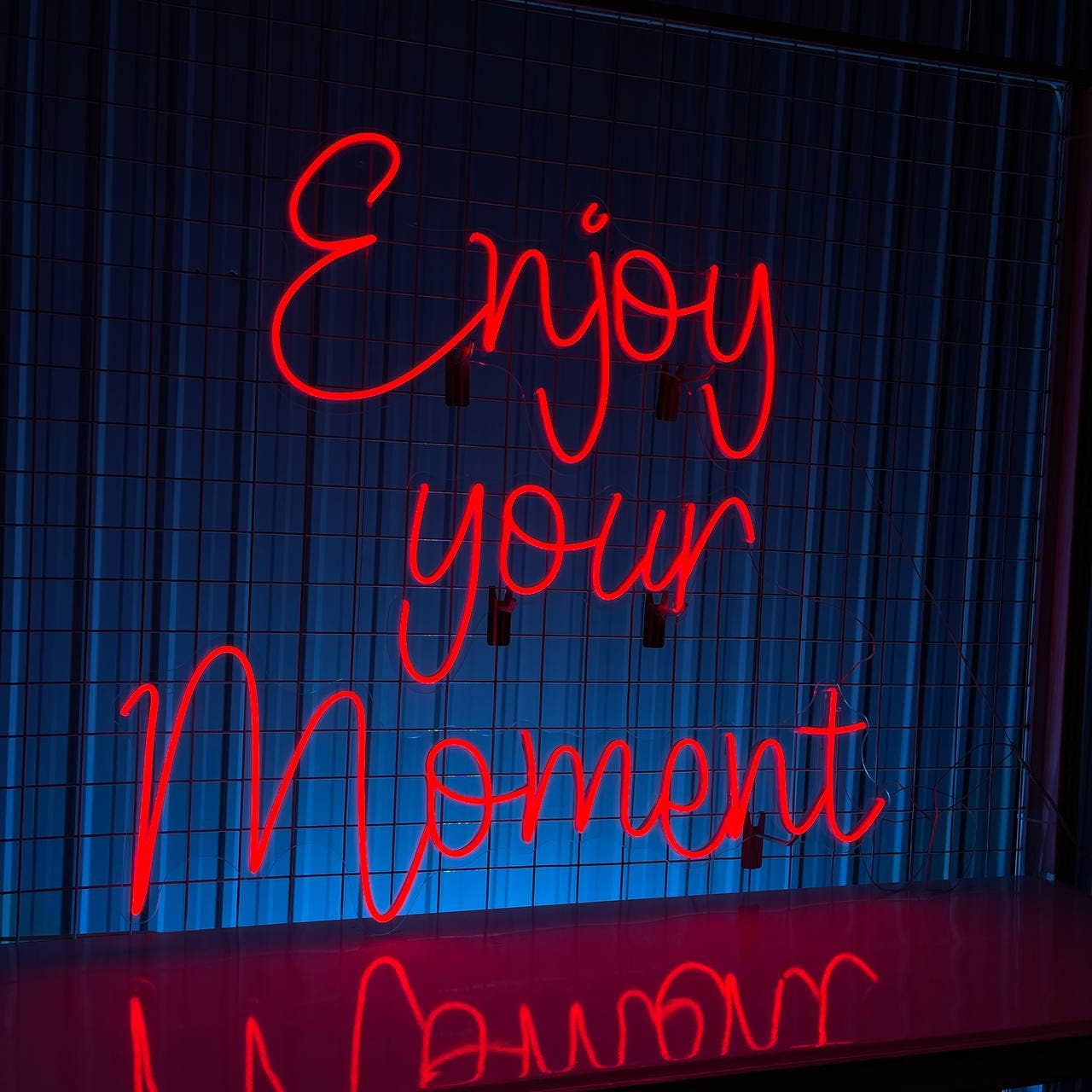 Enjoy Your Moment Neon Sign Trendy Wall Decor