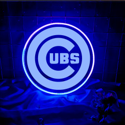 Chicago Cubs Baseball Laser Sign