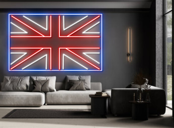 UK Flag Neon Sign British Flag Wall Sign