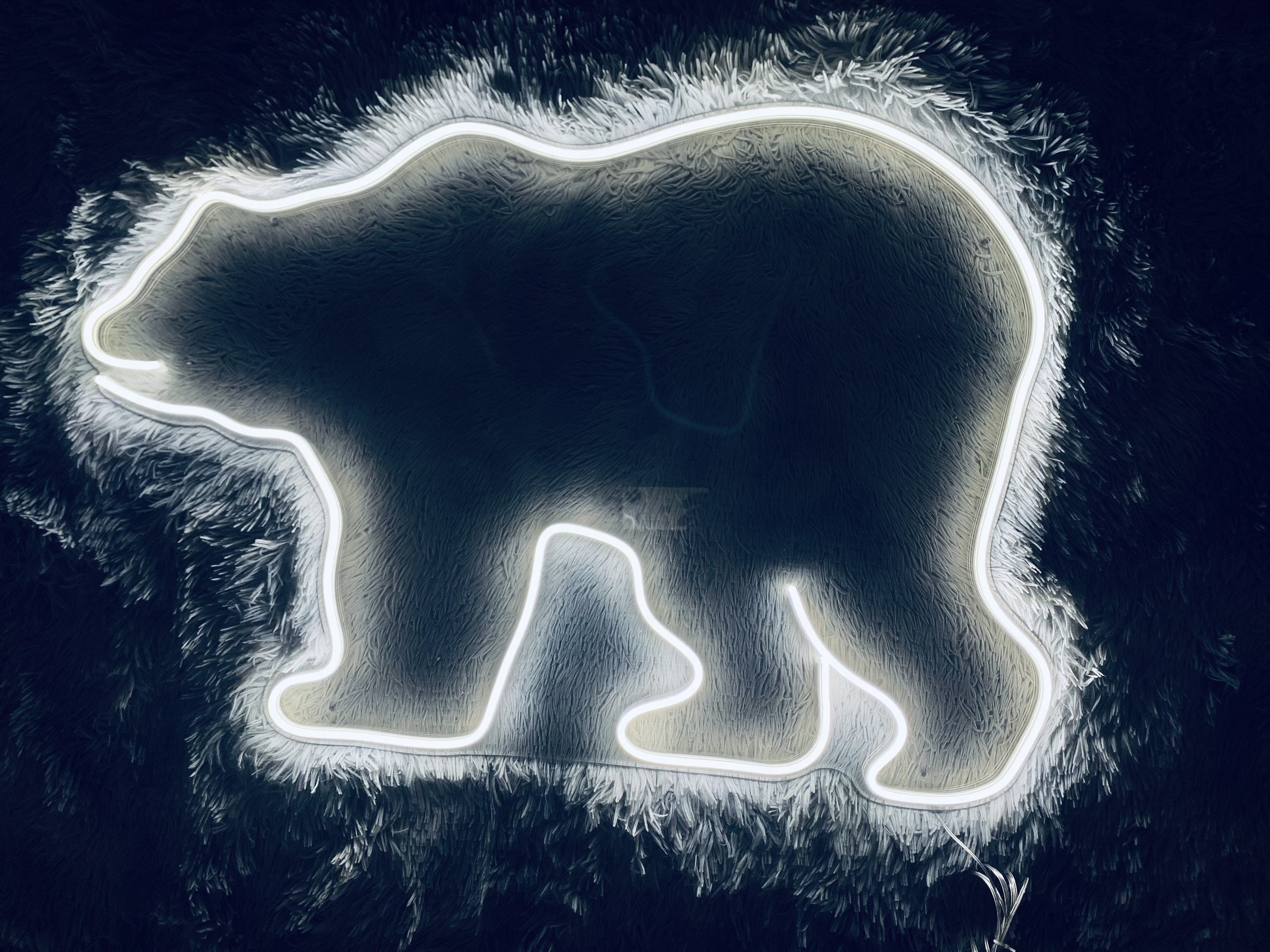 Bear Neon Sign Bedroom Decor