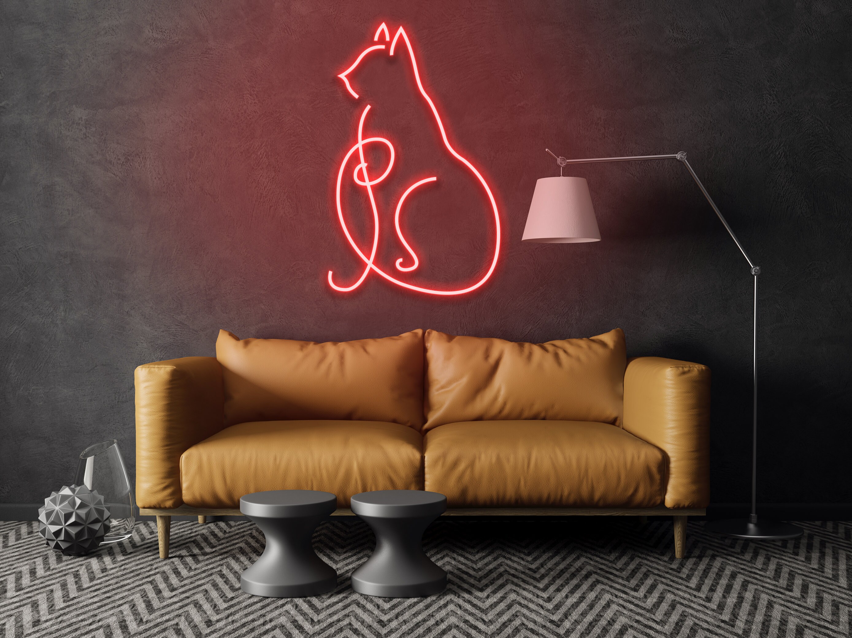 Cat Led Neon Sign Wall Art Decor Gift