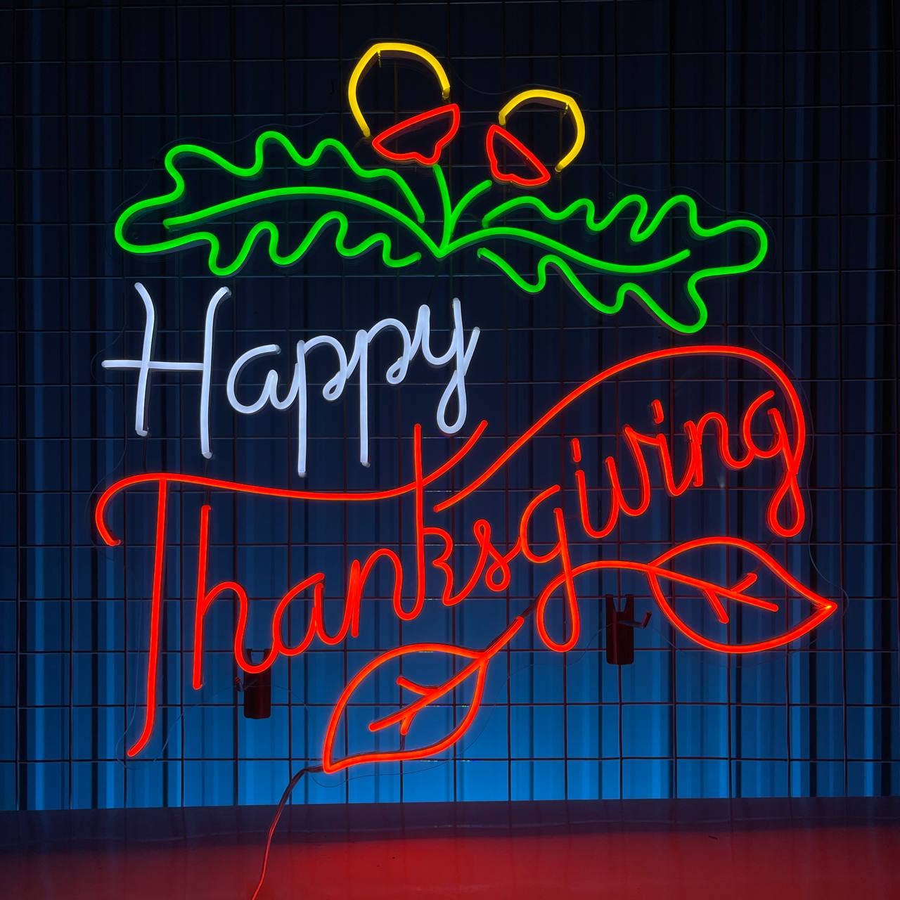 Happy Thanksgiving Neon Sign Thanksgiving Light Party Decor