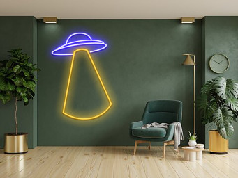 UFO Astronaut Neon Signs