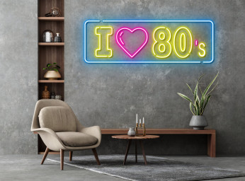 I Love 80's Neon Sign Retro Led Light