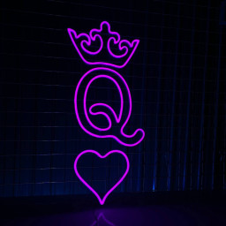 Q of Hearts Led Light Deck Of Cards Neon Sign