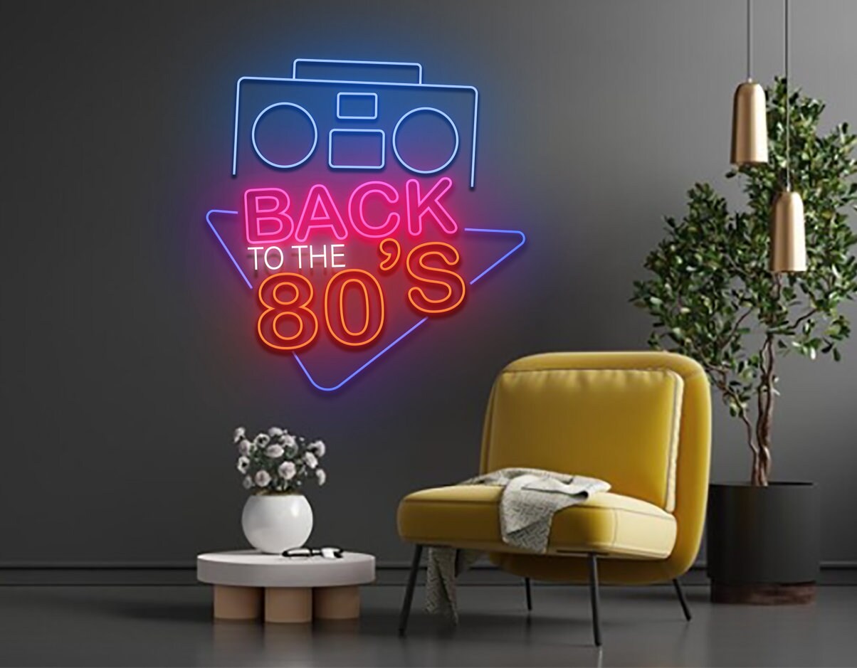 Back To The 80's Neon Sign Decoration Signage