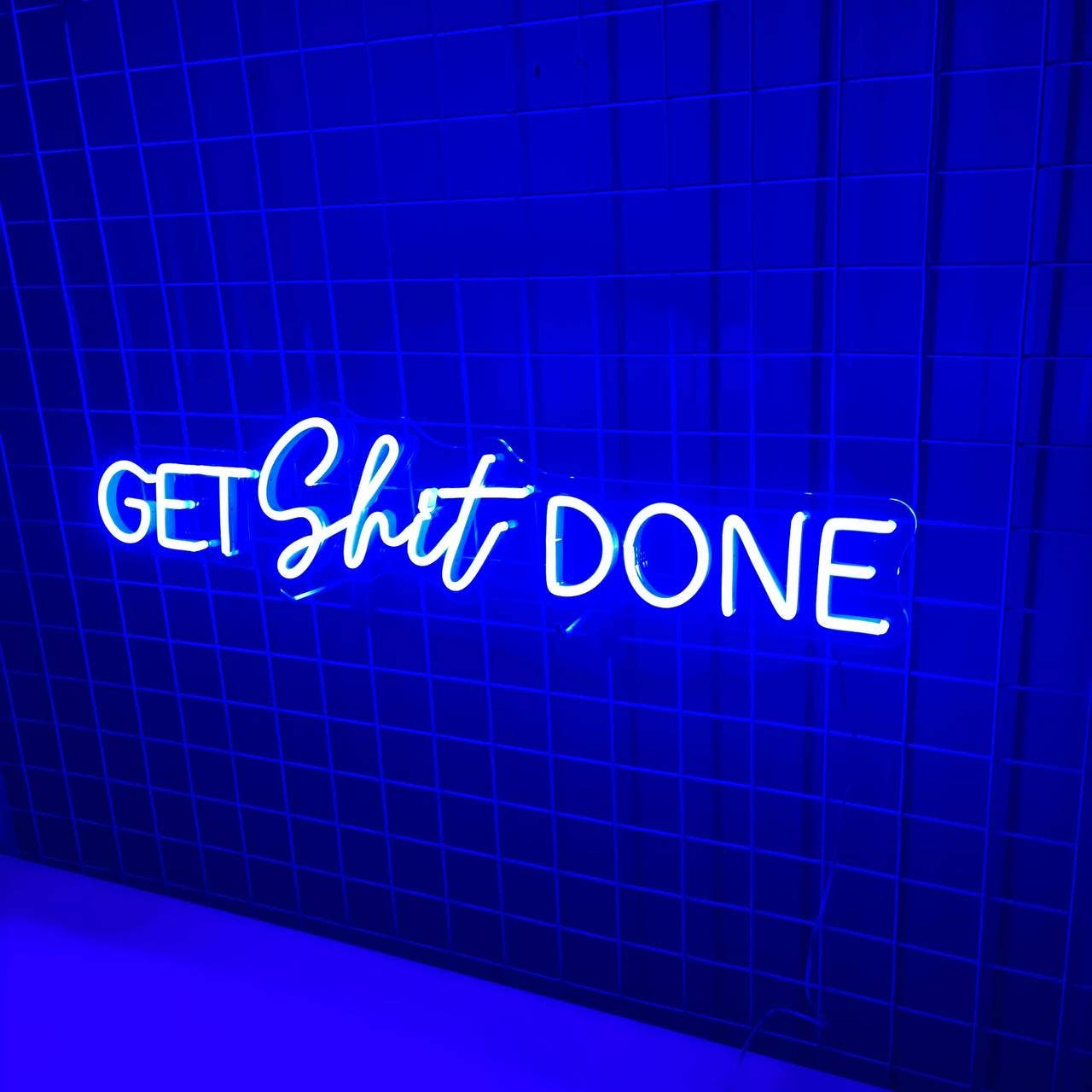 Get Shit Done Neon Sign Trendy Wall Decor