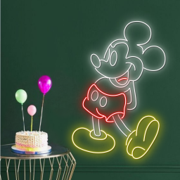 Mickey Mouse Neon Led Signs Disney Wall Hanger Art Decor