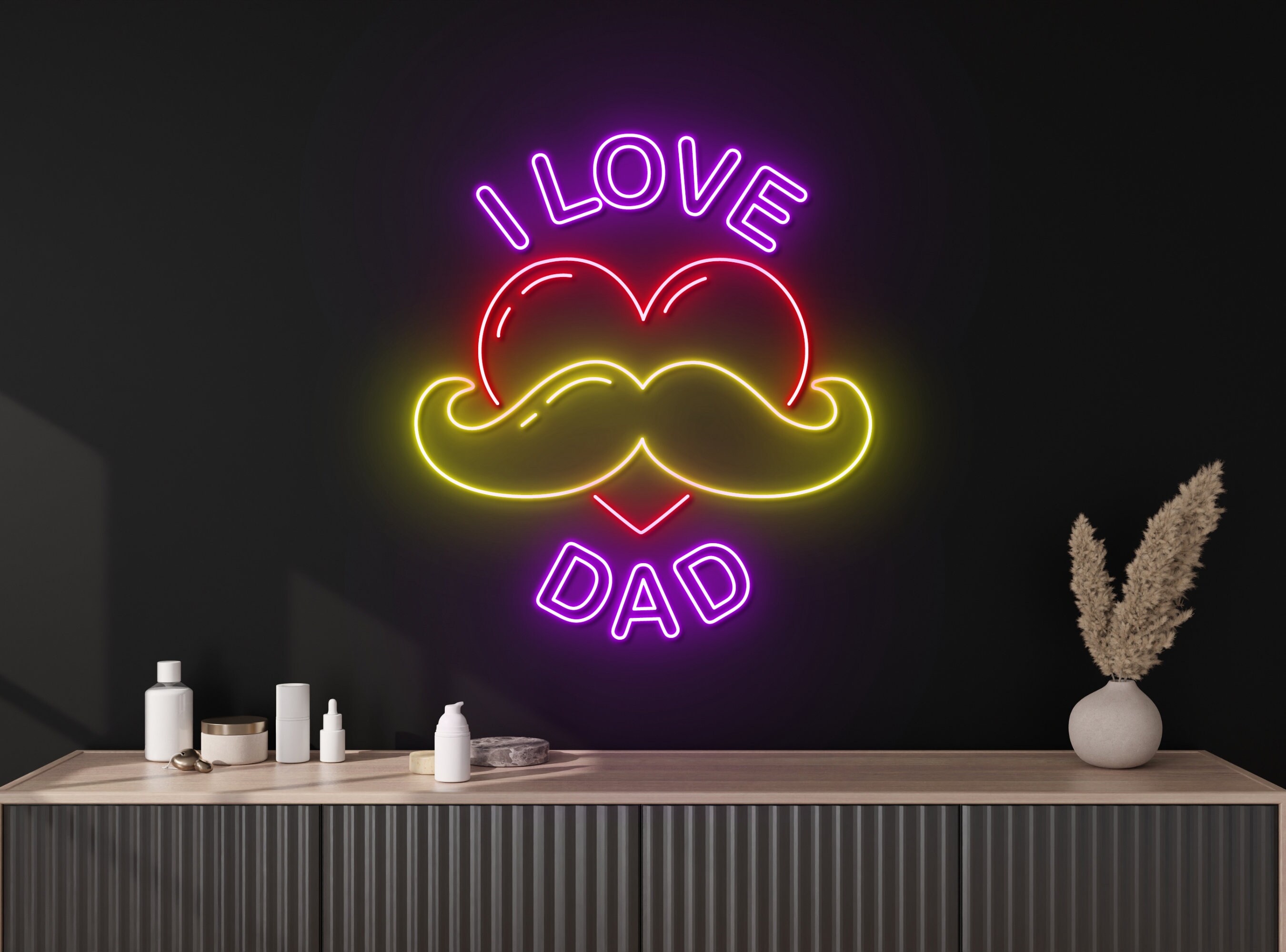 I Love Dad Neon Sign Father Day Idea