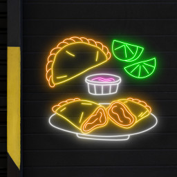 Empanadas Spanish Food Neon Sign Restaurant Wall Decor