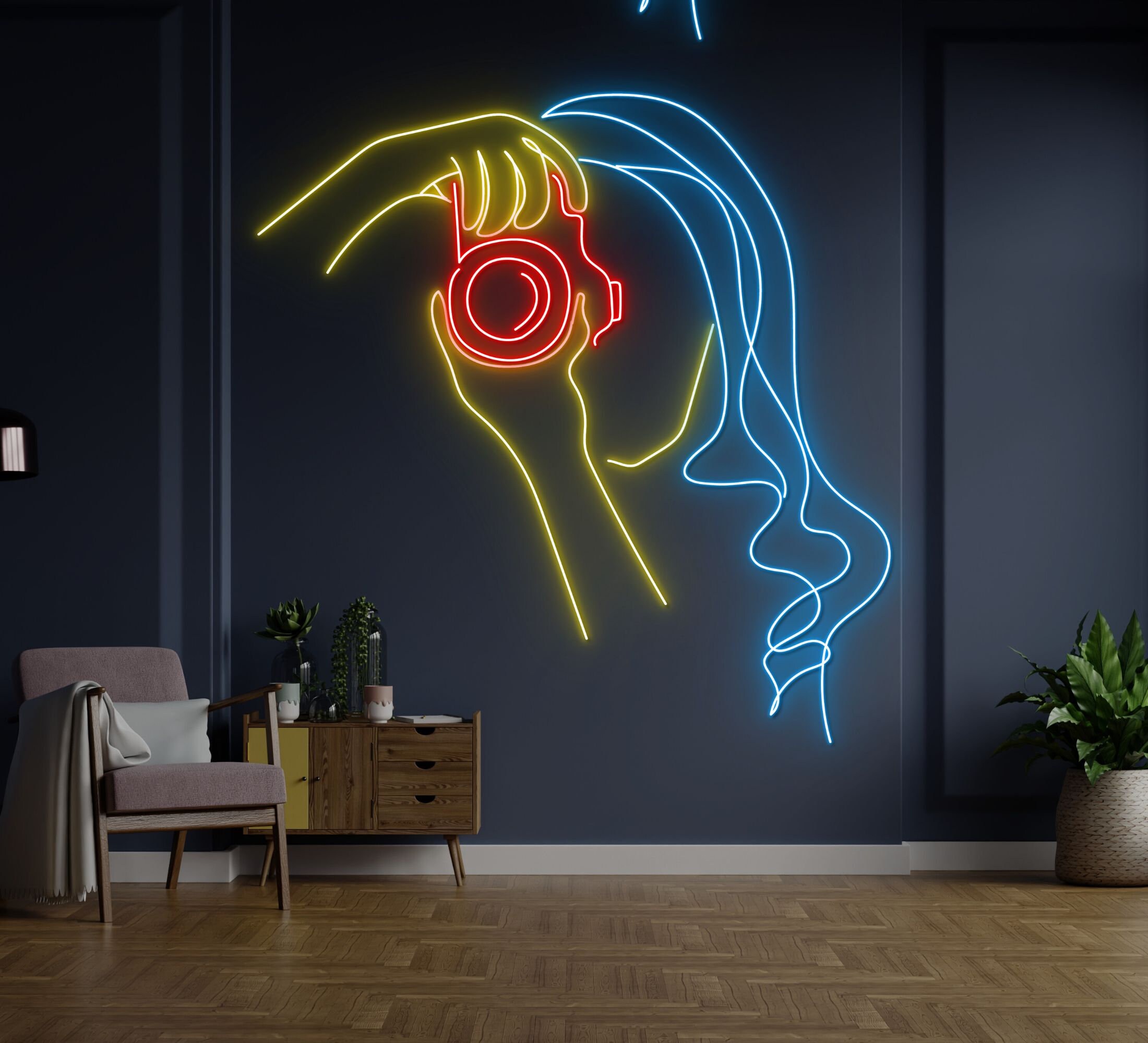 Camera Girl Neon Signs