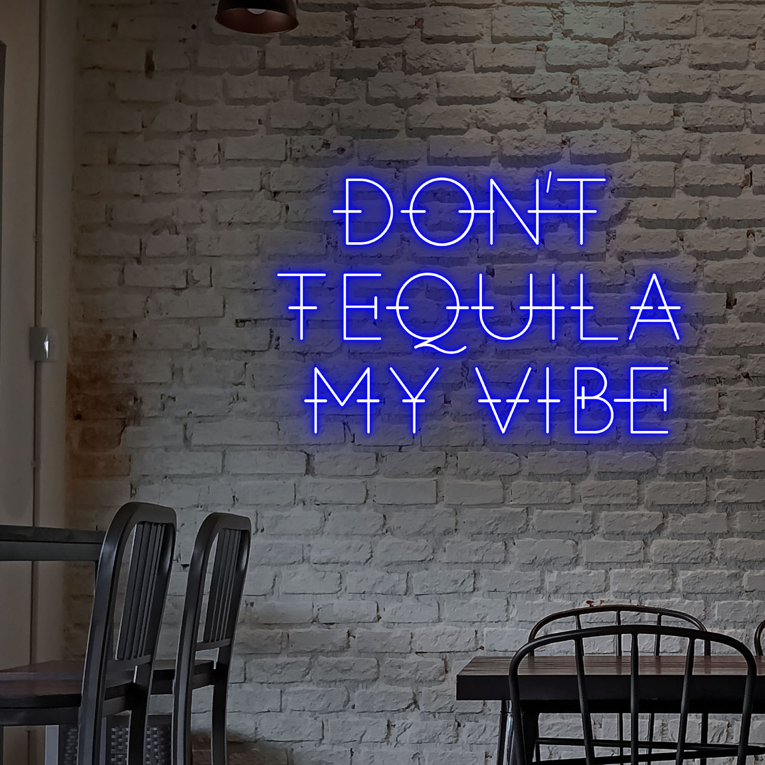 Don't Tequila My Vibe Neon Sign Bar Decor Wall Art